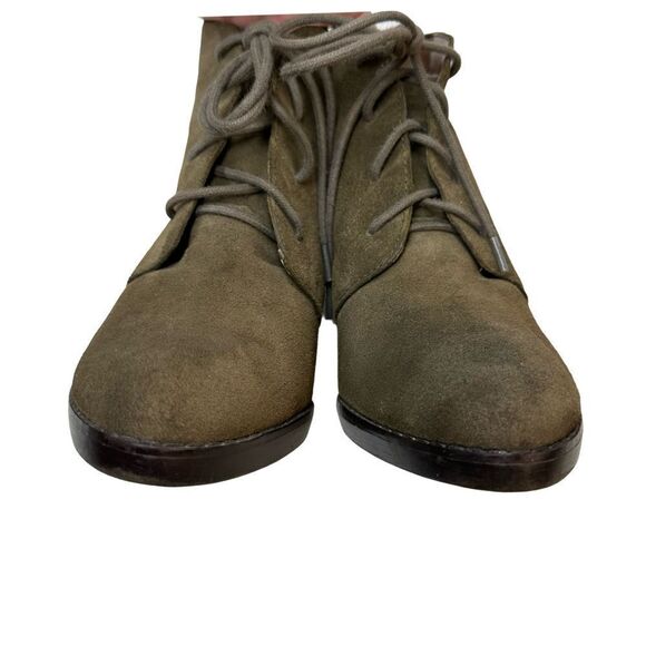 STEVE MADDEN Olive Green Suede Heeled Booties Size 9.5 - Picture 10 of 17